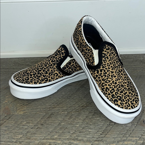 Vans Kids Leopard Print Slip-On Sneakers Little Girls 10.5 -  Animal Print Retro - Picture 4 of 9